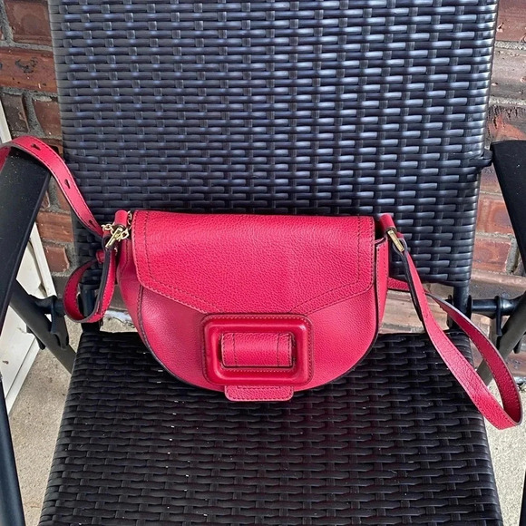 The Bridge Firenze 1969 Red Leather Crossbody Bag - Picture 8 of 14